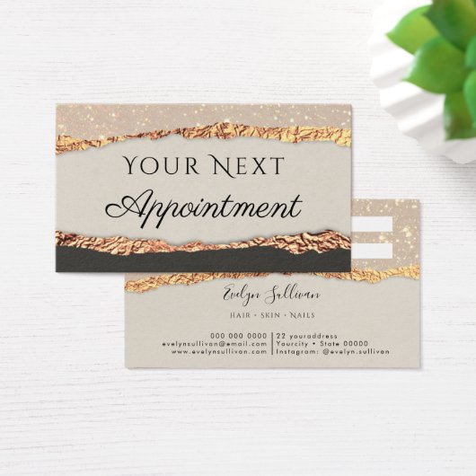 Gold black-shimmer papieren betaalkaart visitekaartje (Bureau)