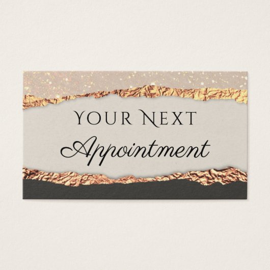 Gold black-shimmer papieren betaalkaart visitekaartje (Voorkant)