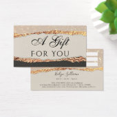 Gold black-shimmer papieren kaartje (Bureau)