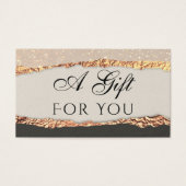 Gold black-shimmer papieren kaartje (Voorkant)