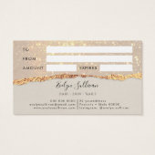 Gold black-shimmer papieren kaartje (Achterkant)