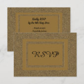 Gold Black Simple Elegant Abstracte RSVP Kaartje (Voorkant / Achterkant)