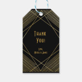 Gold & Black Simple Elegant modern Glam Deco Party Cadeaulabel (Voorkant)
