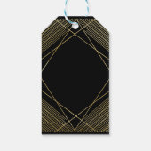 Gold & Black Simple Elegant modern Glam Deco Party Cadeaulabel (Achterkant)