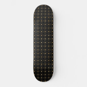 Gold Black Skull Diamonds Patroon 2 Persoonlijk Skateboard