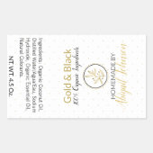 Gold & Black Soap Artisan Handmade Homemade Label (Voorkant)