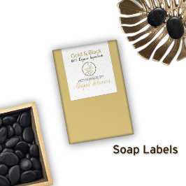 Gold & Black Soap Artisan Handmade Homemade Label