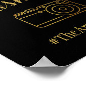 Gold & Black social media bruiloft of partijcode Poster (Hoek)