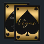 Gold & Black Spade Casino Las Vegas 21e verjaardag Kaart<br><div class="desc">Aanpassen voor elke gebeurtenis</div>