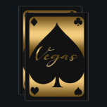 Gold & Black Spade Casino Las Vegas 21st Birthday Kaart<br><div class="desc">Aanpassen voor elke gebeurtenis</div>