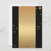 Gold Black Sparging Confetti Photo Retirement Kaart (Achterkant)