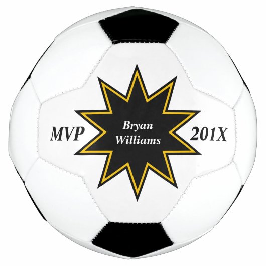Gold Black Star MVP, speciaal aangepast Voetbal (Voorkant)
