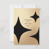 Gold Black Stars Gift Certificate (Voorkant)