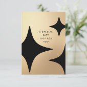 Gold Black Stars Gift Certificate (Staand voorkant)