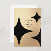 Gold Black Stars Gift Certificate (Voorkant / Achterkant)