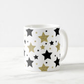 Gold Black Stars Koffiemok (Voorkant rechts)