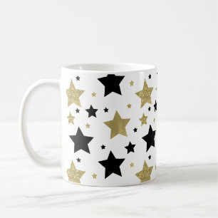 Gold Black Stars Koffiemok