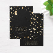 Gold Black Stars Moon Earring Ketting Display Visitekaartje (Bureau)