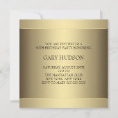 Gold Black Stripe betekent 50ste verjaardagsfeest Kaart (Achterkant)