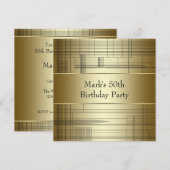 Gold Black Stripes betekent klassiek 50e verjaarda Kaart (Voorkant / Achterkant)