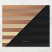 Gold Black Stripes Likeurfles Etiket (Enkel label)