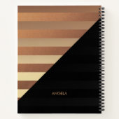 Gold Black Stripes Notitieboek (Achterkant)