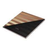 Gold Black Stripes Tegeltje (Zijkant)