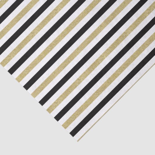 Gold Black Stripes Tissuepapier (Detail)