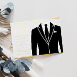 Gold & Black Suit & Stropdas 60th Birthday Party G Folie Uitnodiging<br><div class="desc">Gold & Black Suit & Stropdas 60th Birthday Party Golden Folie Invitation Dusty Roos Bekijk andere uitnodigingen in onze niche en nestwinkel</div>