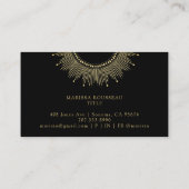 Gold Black Sun Moon Celestial Visitekaartje (Achterkant)