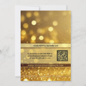 Gold Black Sunflower Happily Ever After Wedding Kaart (Achterkant)