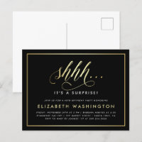 Gold & Black Surprise Birthday Party