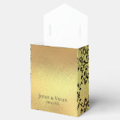 Gold & Black Swirl Gothic Wedding Bedankdoosjes (Geopend)