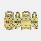 Gold & Black Swirl Gothic Wedding Bedankdoosjes (Uitgevouwen)