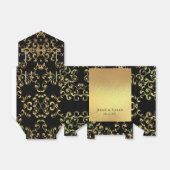 Gold & Black Swirl Gothic Wedding Bedankdoosjes (Uitgevouwen)