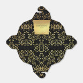 Gold & Black Swirl Gothic Wedding Bedankdoosjes (Uitgevouwen)
