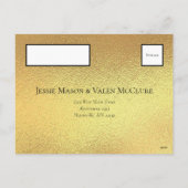 Gold & Black Swirl Gothic Wedding Feestdagenkaart (Achterkant)