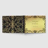 Gold & Black Swirl Gothic Wedding Gastenboek (Volledig)