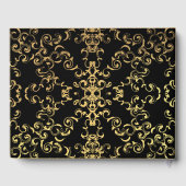 Gold & Black Swirl Gothic Wedding Gastenboek (Achterkant)
