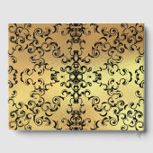 Gold & Black Swirl Gothic Wedding Gastenboek (Achterkant)