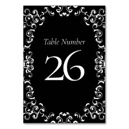 Gold & Black Swirl Gothic Wedding Kaart