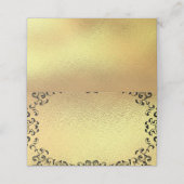 Gold & Black Swirl Gothic Wedding Plaatskaartje (Buitenkant ongevouwen)