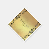Gold & Black Swirl Gothic Wedding Servet (Hoek)