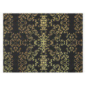Gold & Black Swirl Gothic Wedding Tafelkleed (Voorkant (Horizontaal))