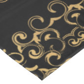 Gold & Black Swirl Gothic Wedding Tafelkleed (Gekanteld)