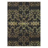 Gold & Black Swirl Gothic Wedding Tafelkleed (Voorkant)