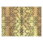 Gold & Black Swirl Gothic Wedding Tafelkleed (Voorkant (Horizontaal))