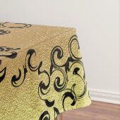 Gold & Black Swirl Gothic Wedding Tafelkleed (Voorbeeld)