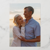 Gold Black Swirly Script 50th Wedding Jubileum Folie Uitnodiging (Achterkant)