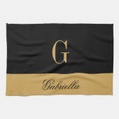 Gold Black Theedoek (Horizontaal)